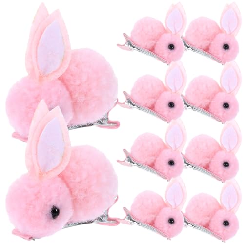 CALLARON 10stücke Niedliche Bunny Haarspangen Weiche Und Komfortable Haarschmuck Für Mädchen Accessoires Für Ostern Und Themenpartys Stilvolle Clips Für Festliche Anlässe von CALLARON