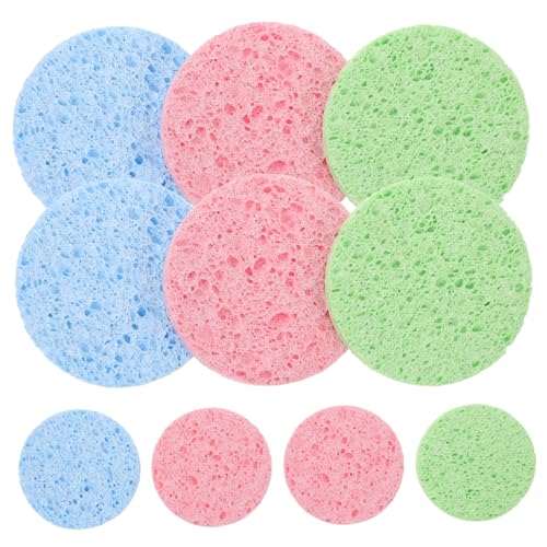 CALLARON 10stücke Wiederverwendbare Gesichtsschwämme Aus Zellulose Für Make-up-entferner Und Gesichtsreinigung Tragbare Peeling-pads Für Männer Und Frauen von CALLARON