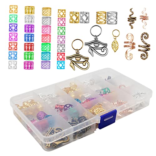 CALLARON 116-teiliges Haarschmuck-set Mit Perückenanhängern Haar-accessoires Für Zöpfe Zopf-charms Schmuck Dreadlock-zubehör Manschetten Abschlussball Party Show Mode von CALLARON