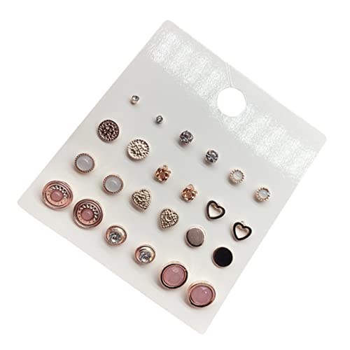 CALLARON 12 Paare Damen Ohrstecker Set Barock Stil Ohrschmuck mit Edelstein Herz Design Ohrhänger Schmuck für Alltag und Fest CALLARON 12 Paare Damen Ohrstecker Set Barock Stil Ohrschmuck mit Edelstein Herz Design Ohrhänger Schmuck für Alltag und Fest von CALLARON