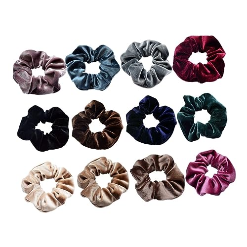 CALLARON 12stücke Einfarbige Dehnbare Haargummis Haarseil Pferdeschwanzhalter Haarschmuck Für Frauen Und Mädchen von CALLARON