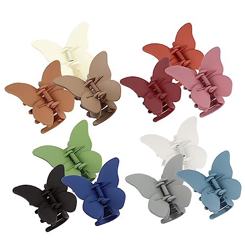 CALLARON 12stücke Schmetterlings-haarspangen Mit Krallen Kleine Haarklammern Für Damen Dekorativer Haarschmuck Geeignet Für Dünnes Und Dickes Haar Vielseitig Einsetzbar Für Alltag Und von CALLARON