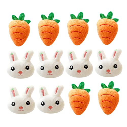 CALLARON 12 Stück Teiliges Broschen Karotten Hase Plüsch Anstecknadeln für Kleidung Taschen Dekoration Leicht Sicher Angenehm von CALLARON