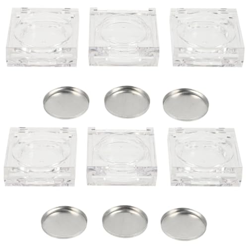 CALLARON 12 Stück Teiliges Transparentes Lidschatten und Blush Aufbewahrungsset Nachfüllbare Kosmetikbehälter Kompakte Tragbare Make Up Palette für Lidschattenproben Aluminium Pfännchen von CALLARON