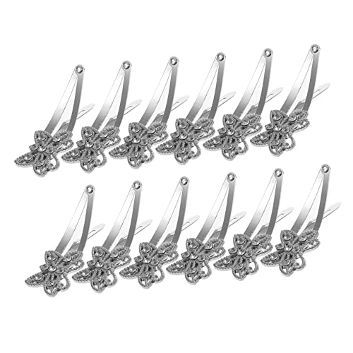 CALLARON 12stücke Metall Schmetterling Haarspangen Mit Strass Für Damen Snap Haar Clips Zum Stylen Und Abteilen Sicher Und Stabil Haltend von CALLARON