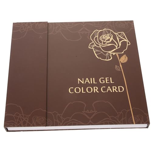 CALLARON 120 Farbkartenanzeigebuch Nagellack Buch Nagelbuch-Display Nagelschaubuch Nägelgel Diagrammbuch zur Farbanzeige von Nägeln Nagelfarbanzeigediagramm Papier Coffee von CALLARON