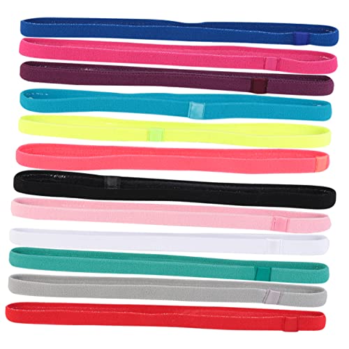 CALLARON 12stücke Elastische Sport-stirnbänder Für Damen Rutschfeste Schweißabsorbierende Haarbänder Fluoreszierenden Farben Für Yoga Fitness Und Outdoor-aktivitäten von CALLARON