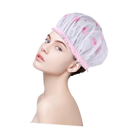 CALLARON 12stücke Duschhut Aus Pvc Und Oilproof Für Damen Küche Und Badezimmer Bequemer Tragekopfschutz von CALLARON