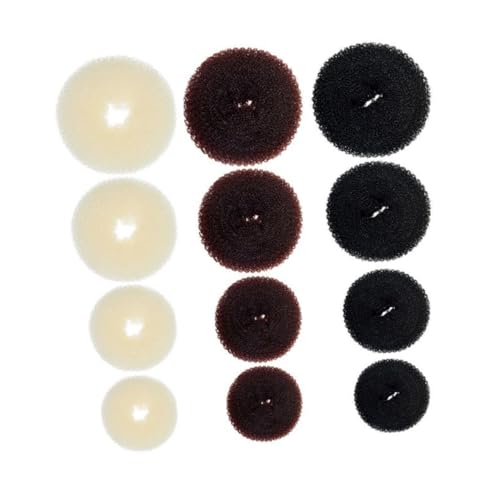 CALLARON 12stücke Haarring Haarknoten Maker Dutt Maker Frauen Haar Zubehör Haar Ringe Dutt Kreieren Frisur Ordnen Schönheit Flexibel Praktisch Haltbar von CALLARON