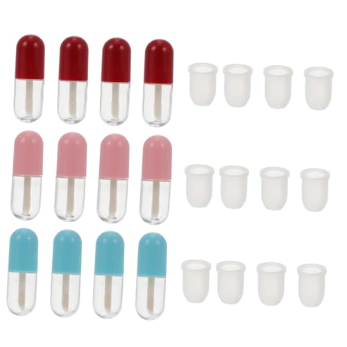 CALLARON 12stücke Mini Lip Gloss Rohre Nachfüllbar Leere Lip Balm Flaschen Auslaufsicher Tragbar Für Reisen Und Outdoor-aktivitäten von CALLARON