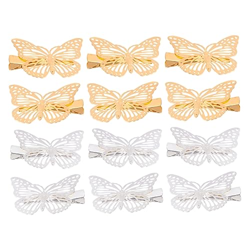 CALLARON 12stücke Retro Haarklammern Im Hollow-out Design Für Mädchen Stereoskopische Haarspangen Und Haaraccessoire Für Hochzeiten Partys Und Besondere Anlässe von CALLARON