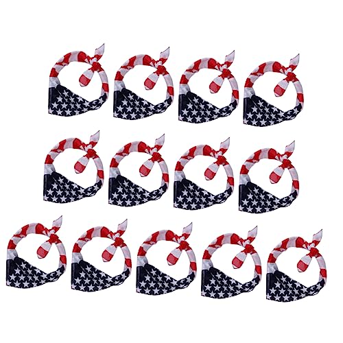 CALLARON 13 Stück Teiliges American Flag Bandana aus Strapazierfähigem Polyester Vielseitig Tragbar als Modisches Stirnband Halstuch oder Armband für Hip Hop und Streetwear Zufällige Farbe von CALLARON