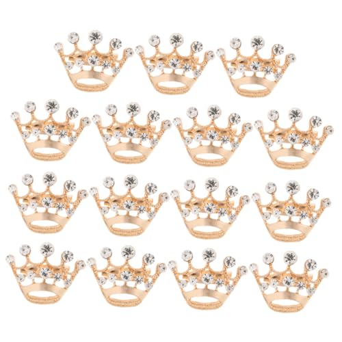 CALLARON 15 Stück Teiliges Mini Kronen Broschen Anstecker Gold Pin Leichter Schmuck für Damen Vielseitig Kombinierbar für Hochzeit Party Formelle Anlässe und Alltag von CALLARON