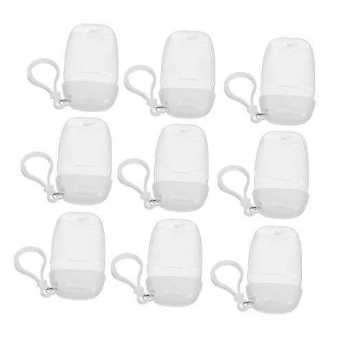 CALLARON 18 Stck Teiliges Reise Nachfüllset Transparente Kosmetikflaschen mit Flip Deckel und Schlüsselanhänger Auslaufsichere Lotion und Handcreme Spender Tragbare von CALLARON