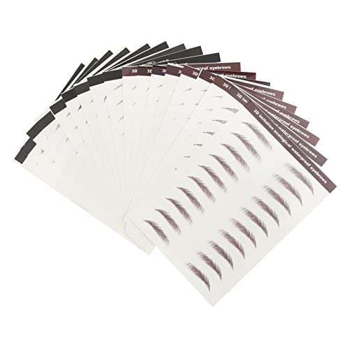 CALLARON 18 Stück Teiliges Wasserfeste Augenbrauen Tattoos Imitation Augenbrauen Aufkleber für Natürliche und Dichte Brauen für Unregelmäßige oder Übergezupfte von CALLARON