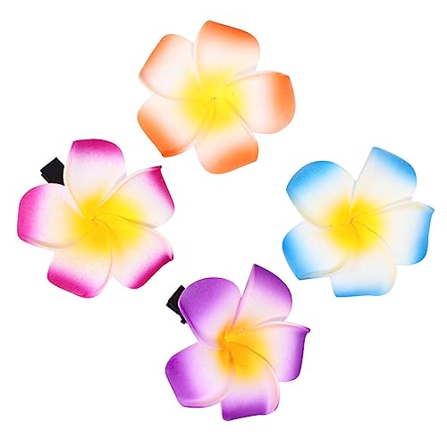 CALLARON 18 Stück Plumeria Blumen Haarspangen Für Frauen Hawaii Haarschmuck Hochzeitsaccessoires Zufällige Farben Elegant Für Partys Und Strand von CALLARON