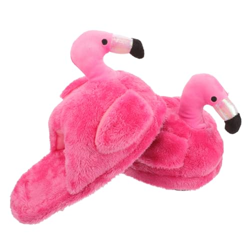 CALLARON 1Paar Damen Flamingo Hausschuhe Niedliche Hausschuhe für Innenbereich Gemütliche Pantoffeln mit Flauschigem Design Zuhause für Ihre Füße von CALLARON