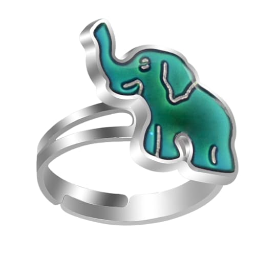 CALLARON 1Stück Kreativer Thermochromer Finger Ring für Junge Mädchen Verstellbarer Stimmungsring Farbwechsel Schmuck für Mädchen für Anlässe von CALLARON