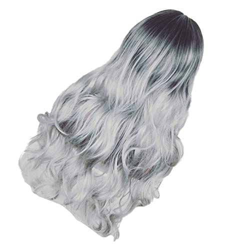 CALLARON 1Pc Gradient Perücke Party Frauen Perücken Haar Zubehör Schwarzes Mädchen Frau Lockige Perücke Fahion Perücke Für Frau Dunkelgrau CALLARON 1Pc Gradient Perücke Party Frauen Perücken Haar Zubehör Schwarzes Mädchen Frau Lockige Perücke Fahion Perücke Für Frau Dunkelgrau von CALLARON