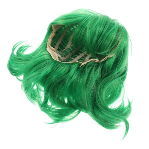 CALLARON Bezaubernde Cosplay-perücke Für Mädchen Grün Kurz Bob Stil Mit Kostüm-party-perücken Farbige Haarperücken Für Maskerade Kopfschmuck-party-perücken von CALLARON
