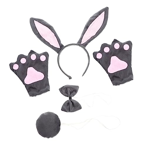 CALLARON 1Satz Kaninchen Stirnband Set Für Cosplay Teiliges Kostümzubehör Mit Tierhandschuhen Für Partys Und Bühnenperformances CALLARON 1Satz Kaninchen Stirnband Set Für Cosplay Teiliges Kostümzubehör Mit Tierhandschuhen Für Partys Und Bühnenperformances von CALLARON