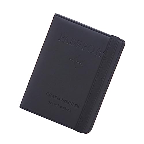 CALLARON 1stück RFID Wallet Für Damen Multifunktionale Pu-Leder Tasche Diebstahlschutz Ultradünn Schwarz Für Reisen Und Büro Platz Für Reisepass Ausweise Und Fotos von CALLARON
