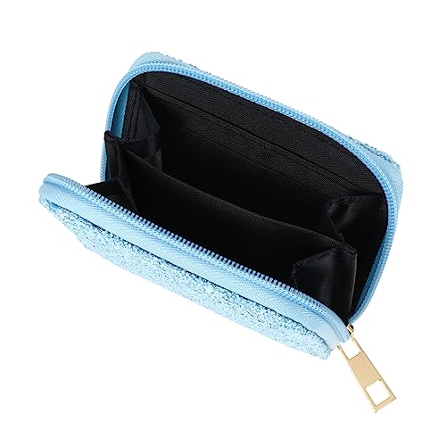 CALLARON 1Stk Geldbörse Kartenhalter für Damen Glitzer-Clutch die Brieftasche der Frau Kredit Brieftasche Münze Kartenetuis für Damen Portemonnaie Aufbewahrungstasche Blitz Klipp Reisen Pu von CALLARON