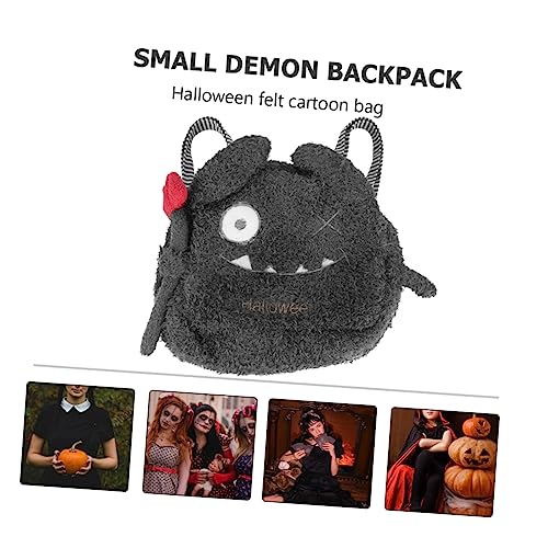 CALLARON 1stück Kleiner Rucksack Für Junge Mädchen Halloween- Dunkelgrau Stylischer Und Praktischer Schulrucksack Für Mädchen Und Jungen Bequem Und Waschbar Langlebiges Material von CALLARON