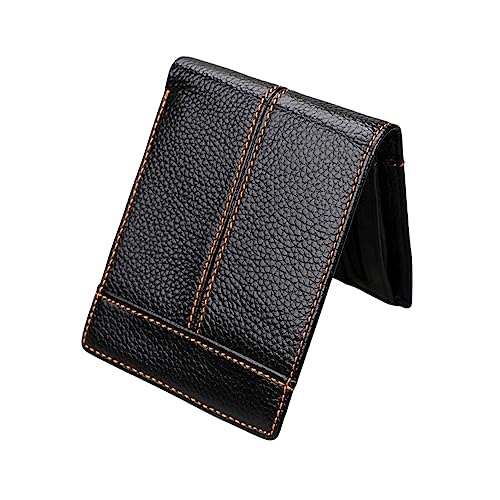 CALLARON 1stück RFID-geschützte Herren Geldbörse Aus Leder Retro Kurze Brieftasche Für Männer Schwarz Hohe Kapazität Für Münzen Geldscheine Und Schlüssel Für Täglichen Gebrauch von CALLARON