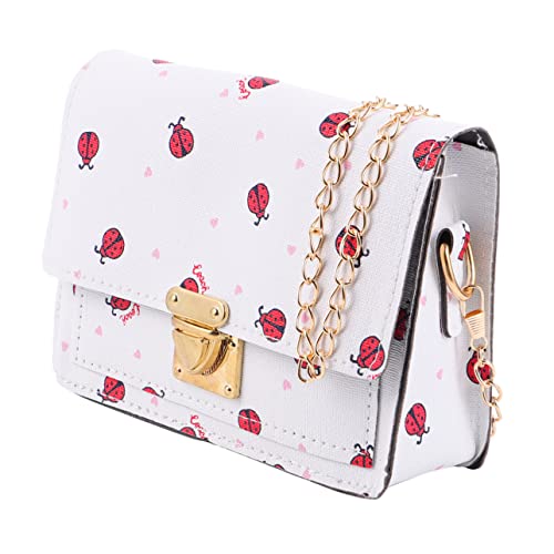 CALLARON 1Stk Kleine Erdbeer-Mahjong-Tasche Ledergeldbörse Umhängetasche Damen Geldbörsen Damen Tragetasche Umhängetasche für Damen Kettentasche für Damen Kettentasche für Mädchen Bote Pu von CALLARON