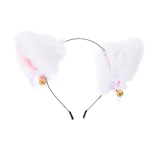 CALLARON 1stk Kopfbedeckung Damen Stirnbänder Katzenohren Ohr Stirnband Haarbänder Stirnband Schleife Stirnband Make-up-stirnband Bandana Stirnband Fräulein Weiß Plastik Haarschmuck Cosplay von CALLARON