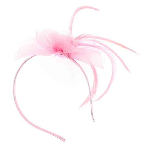 CALLARON 1stück Braut Haarreif Mit Federn Und Netz Kopfschmuck Für Tanzpartys Und Hochzeitsfotografie Leicht Und Dekorativ von CALLARON