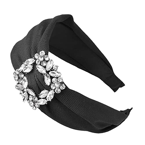 CALLARON Strass Haarreif Für Damen Breiter Stoff Haarreif Mit Strasssteinen Stilvolles Stirnband Für Partys Und Besondere Anlässe Verarbeitung Schwarz CALLARON Strass Haarreif Für Damen Breiter Stoff Haarreif Mit Strasssteinen Stilvolles Stirnband Für Partys Und Besondere Anlässe Verarbeitung Schwarz von CALLARON