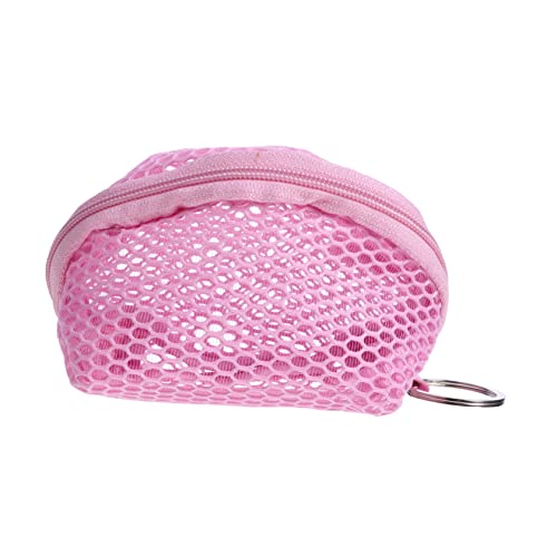 CALLARON Mädchen Geldbörse Einfache Aufbewahrungstasche Münzbeutel Kosmetikpouch Netzstoff Rosa Für Kleine Gegenstände Und Reisen von CALLARON