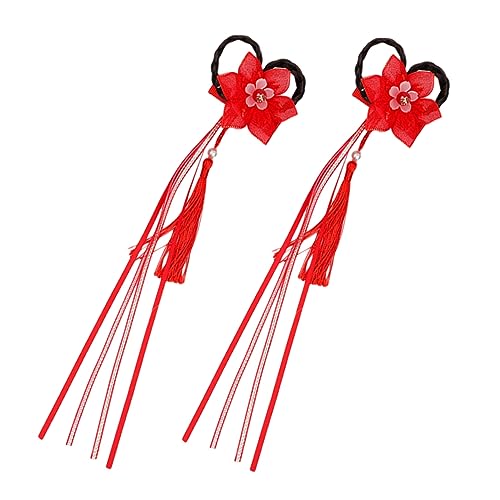 CALLARON 1paar Chic Mädchen Haarschmuck Mit Sechsblättrigen Blumen Und Quasten Für Partys Und Komfortable Und Sichere Haarspangen Für Mädchen von CALLARON