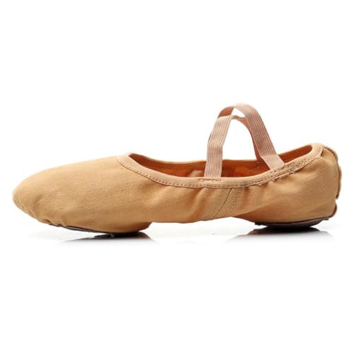 CALLARON 1Paar Elastische Tanzschuhe für Damen Ballettschuhe mit Rutschfester Sohle Geeignet für Yoga Modern Dance und Ballett Camel von CALLARON