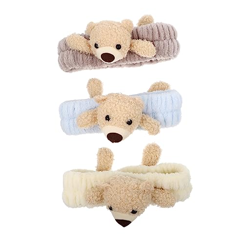 CALLARON Elastische Make-up Haarbänder Cartoon Bären Kopfschmuck Für Damen Haarbänder Zum Schminken Für Familienfeiern Einkaufszentren von CALLARON