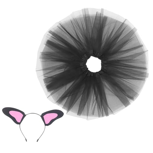 CALLARON Hundeohren-stirnbänder Tierohr-stirnband Hundekostüm Für Junge Mädchen Rock Mit Tiermotiven Rock Und Stirnbänder Und Stirnband Cosplay-zubehör Mit Tiermotiven Für Cosplay von CALLARON