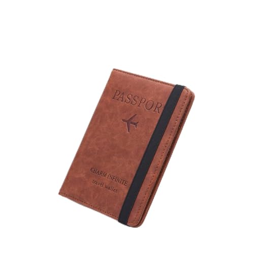 CALLARON Pu Ledertasche Damen Reisebrieftasche Kleiner Ausweis Bankkartenfächer Kaffee von CALLARON