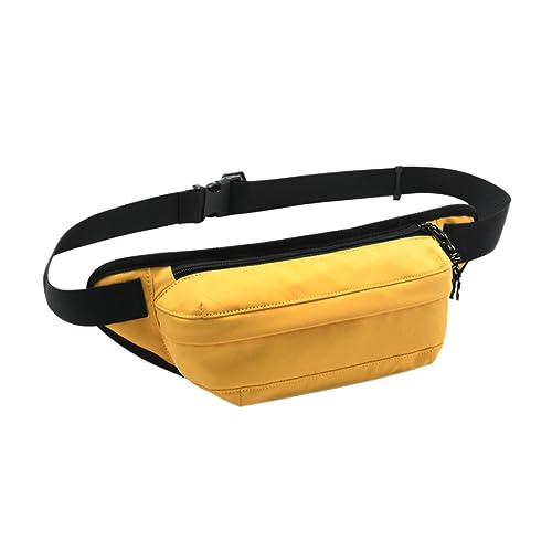 CALLARON 1stück Sportliche Bauchtasche Für Damen Und Herren Verstellbarer Schulterriemen Für Outdoor-aktivitäten Und Reisen Kompakte Crossbody-Tasche Gelb Für Handy Und Kleingeld von CALLARON