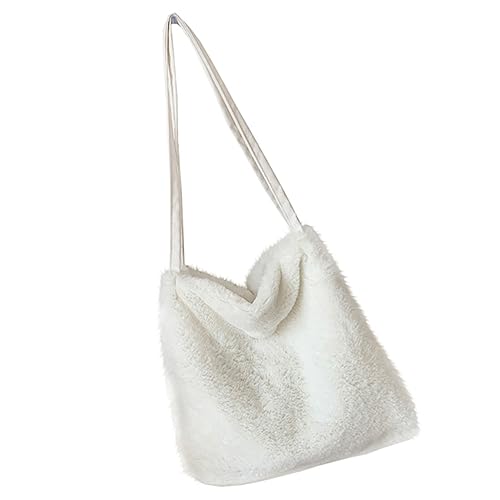 CALLARON Plüsch Umhängetasche Winter Studententasche Aufbewahrungstasche Fassungsvermögen Kompakt Leicht Schultertasche Chic Tragbare Tasche von CALLARON