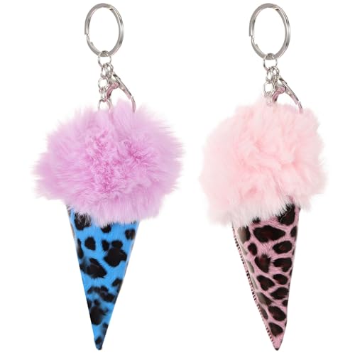 CALLARON Schlüsselanhänger Mit Eistüte Und Taschenornamente Schlüsselanhänger Zur Dekoration Zufällige Farbe Und Leicht Einfach Zu Tragen von CALLARON