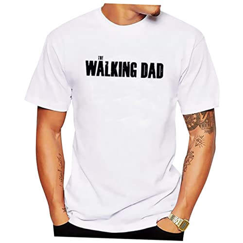 CALLARON 1stück Vaterstags T-Shirt Für Herren Kurzarm Bedruckt Mit Walking Dad Bequemes Und Stilvolles Design XL Als Zum Vatertag Für Freizeit Und Alltag von CALLARON