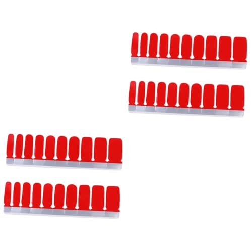 CALLARON 2 Blätter Nail Art Sticker Rote Vollflächige Nagelaufkleber Selbstklebend Langlebig Einfache Anwendung DIY Maniküre Zubehör für Frauen Mädchen von CALLARON