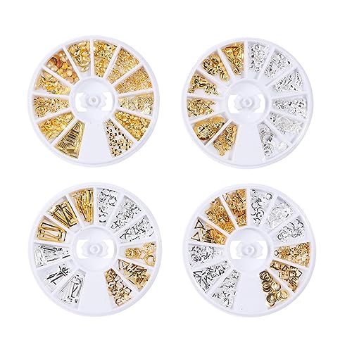 CALLARON Metall Nagelniete Geometrische Form Nietendekoration Maniküreniete Diy Fingernagel Patch Metallniete Maniküre Zubehör Für Salon Und Heimgebrauch von CALLARON