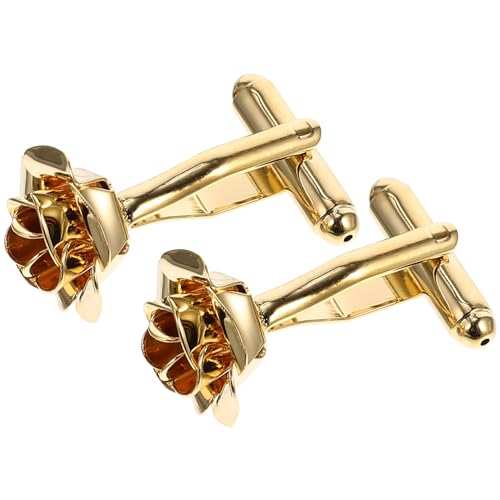 CALLARON 2 Nägel mit Rosenärmeln muttertagsgeschenke muttertag cuffups binden rosa krawatten für männer Schalkragenschnallen Manschettenknöpfe für den Bräutigam Kupfer Golden von CALLARON