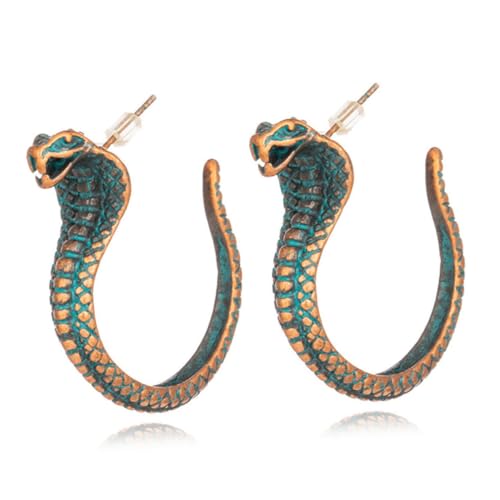 CALLARON 2 Paar Schlangenform Ohrringe Silber Eardrop Damen Ohrschmuck Modisch Leicht Zu Tragen Geschenkidee von CALLARON