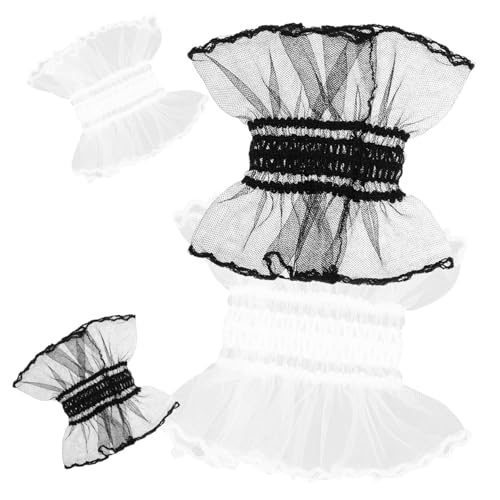 CALLARON 2paare Damen Handgelenk Manschetten Modische Spitzen Handgelenksärmel Für Jugendliche Süße Accessoires Für Hochzeiten Und Partys von CALLARON