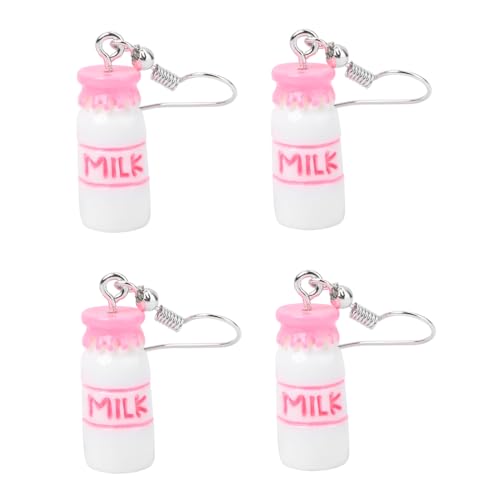CALLARON 2 Paare Cartoon Ohrringe Milchflaschen Design Stilvolle Schmuckstücke für Frauen Langlebig und Sicher für und Alltag von CALLARON