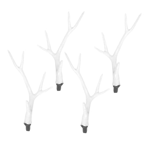 CALLARON 2paare Hirschgeweih Zum Basteln Von Stirnbändern Weiße Geweihe Als Stirnbandteile Diy-hirschgeweihzubehör Für Haarschmuck Natürliche Geweihe Für Feiertagskostüme Und Partys von CALLARON